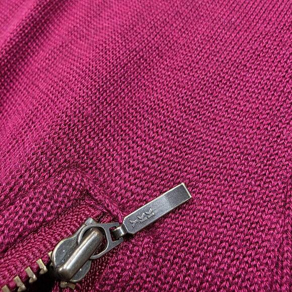 Soft Surroundings Sweater Tunic Womens Medium Burgundy Zip Hemp Tencel Cashmere - Picture 13 of 16